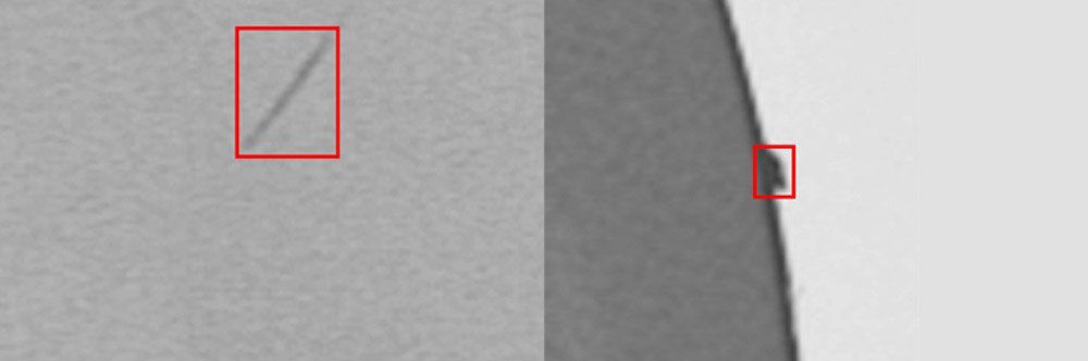 Kratzer und Reinigungsrückstände