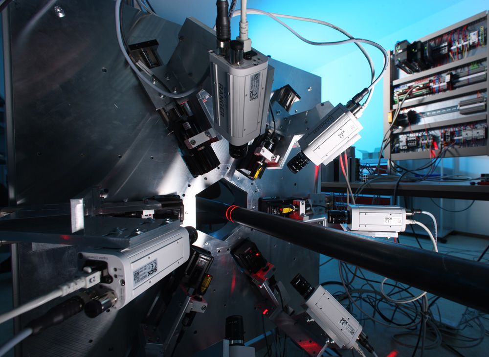 Komplette Höhenmessung der Rohraußenfläche