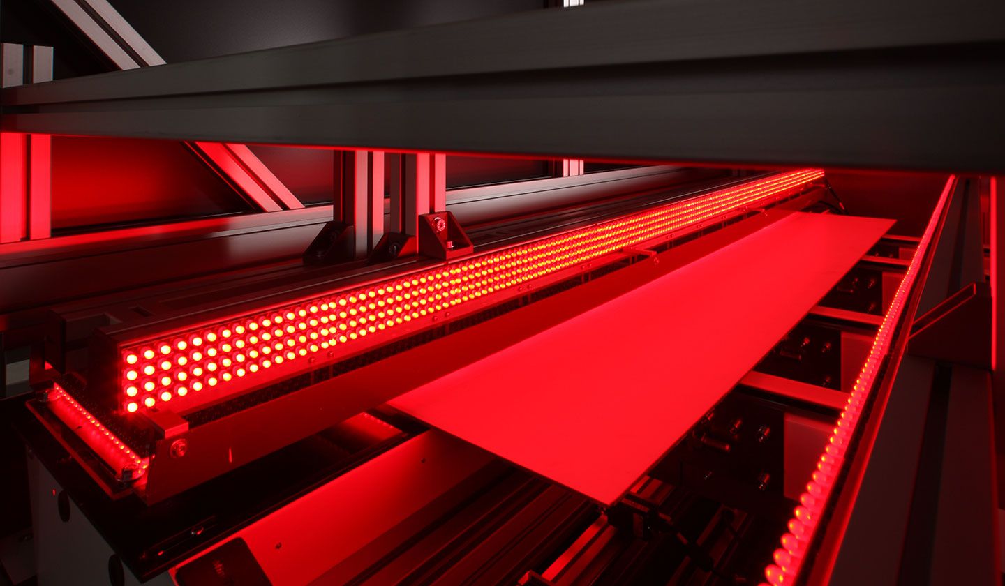 Blick in ein Layup-Prüfsystem