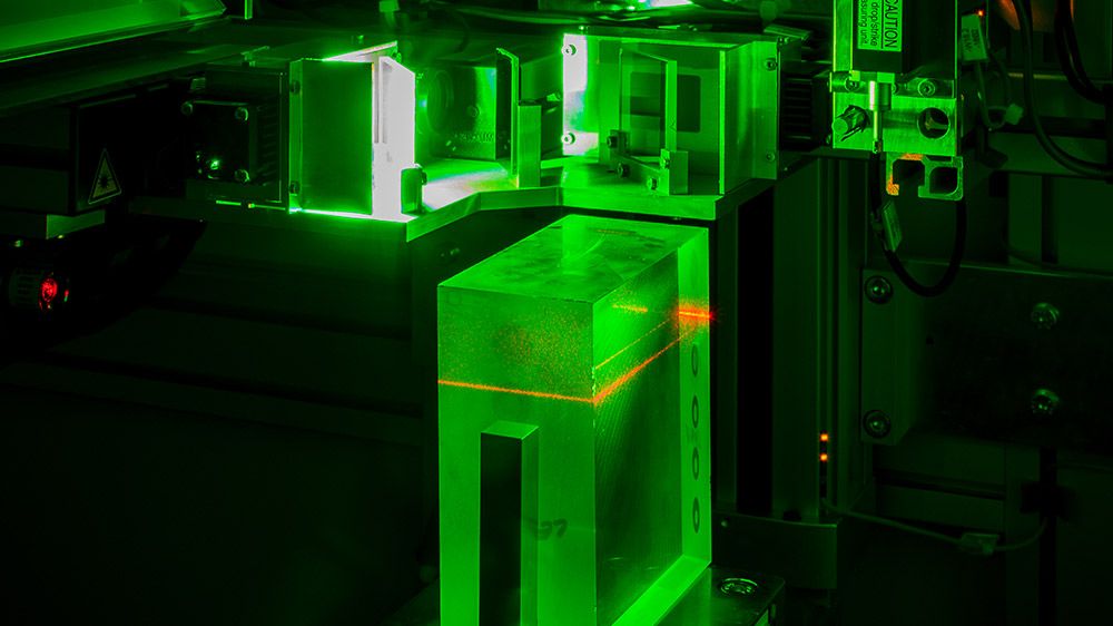 Geometrievermessung von Saphirblöcken